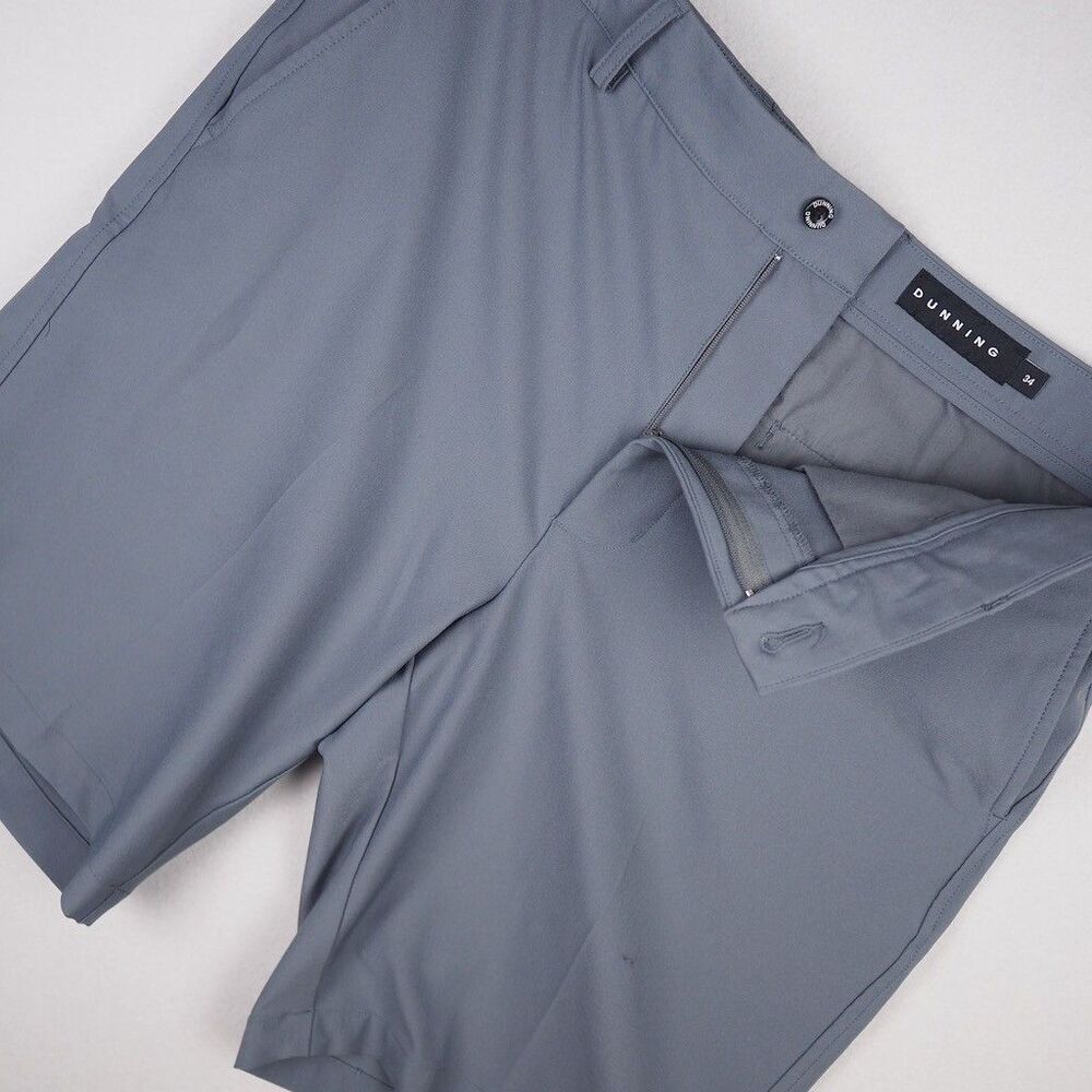 Dunning Golf Player Fit 10" Performance Shorts Mens 34 Lead Gray Stretch Twill